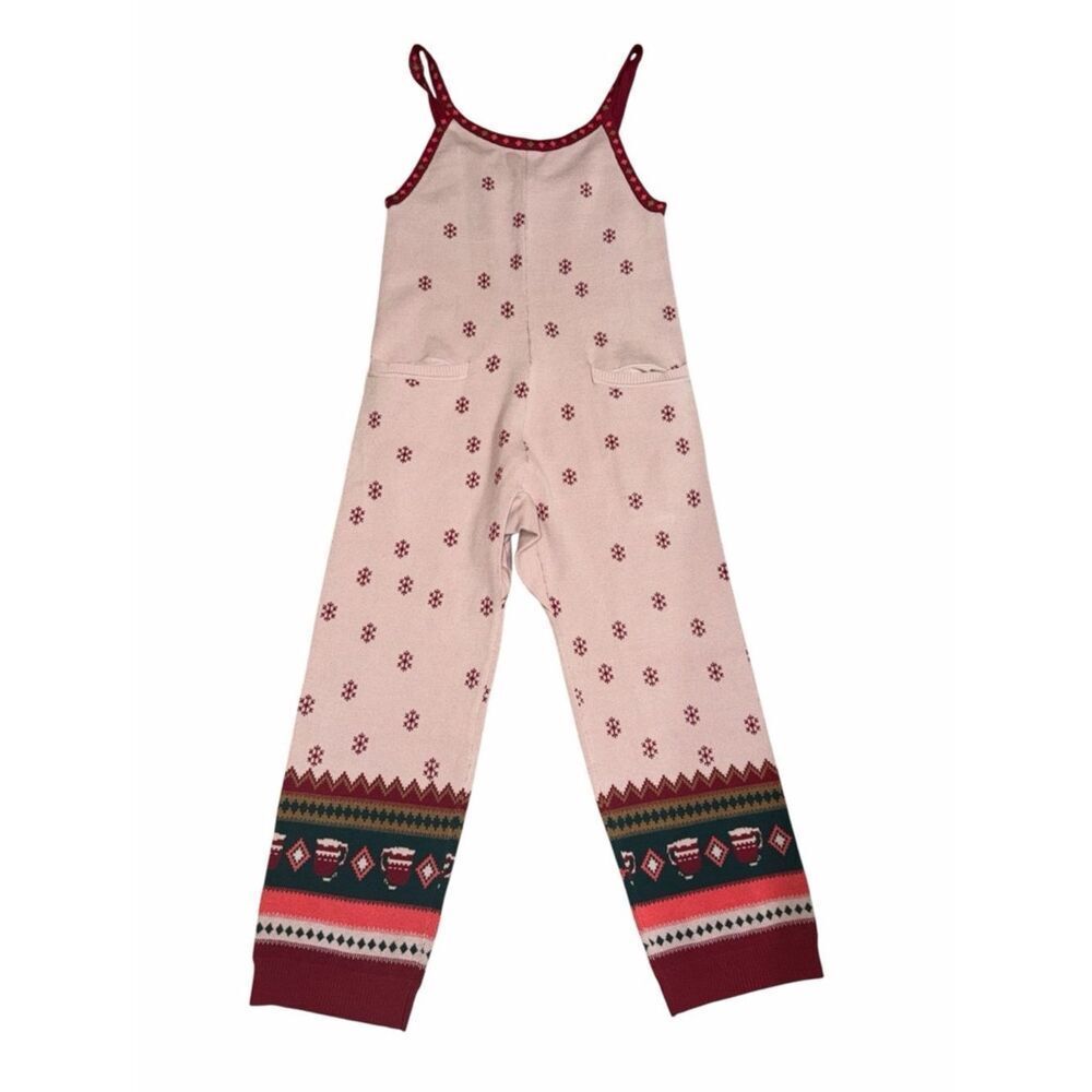 Free people Intimately Pink Sweater Stretchy Jumpsuit(Size XS)